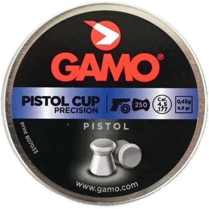 Пули пневматические GAMO Pistol cup 4,5мм (250шт) 100шт 6321850-MP Пули пневматические GAMO Pistol cup 4,5мм (250шт) 100шт 6321850-MP