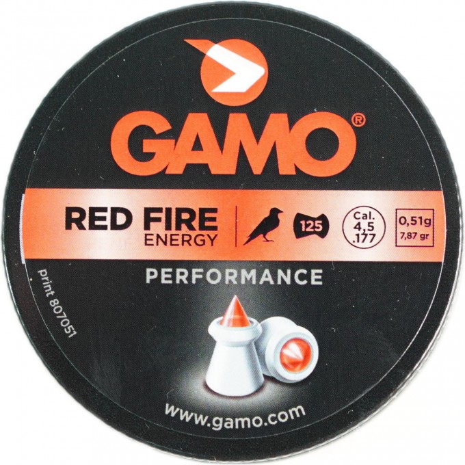 Пули пневматические GAMO Red-fire 4,5мм (125шт) 6322711-B Пули пневматические GAMO Red-fire 4,5мм (125шт) 6322711-B