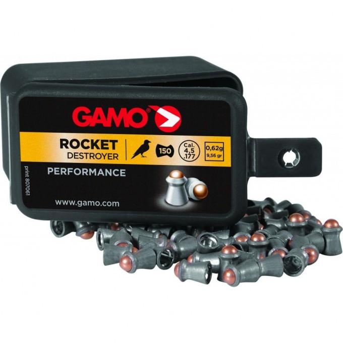 Пули пневматические GAMO Rocket 4,5мм (150шт) 48шт 6321284-MP Пули пневматические GAMO Rocket 4,5мм (150шт) 48шт 6321284-MP